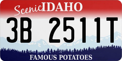 ID license plate 3B2511T