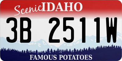 ID license plate 3B2511W
