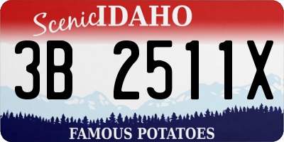 ID license plate 3B2511X