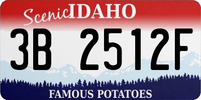 ID license plate 3B2512F