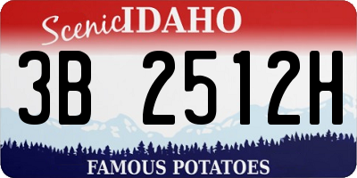 ID license plate 3B2512H