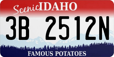 ID license plate 3B2512N
