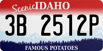 ID license plate 3B2512P