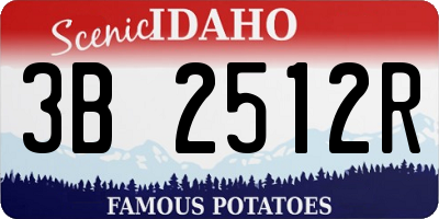 ID license plate 3B2512R