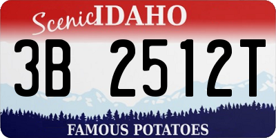 ID license plate 3B2512T