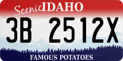ID license plate 3B2512X