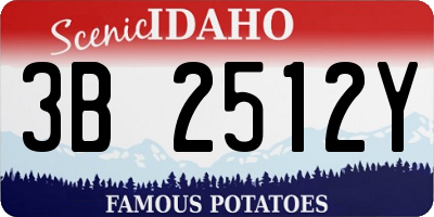 ID license plate 3B2512Y