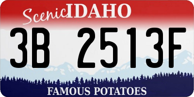 ID license plate 3B2513F