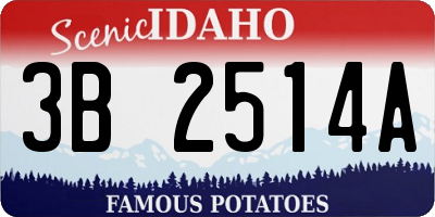 ID license plate 3B2514A