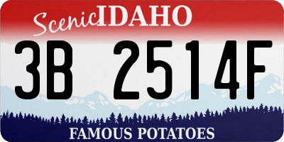 ID license plate 3B2514F