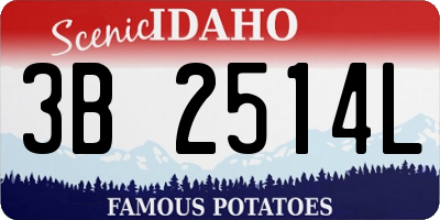 ID license plate 3B2514L