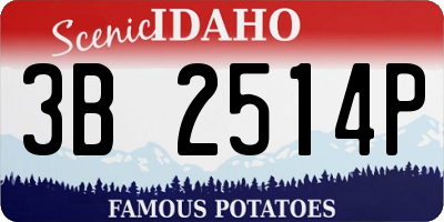 ID license plate 3B2514P