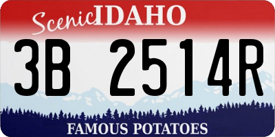 ID license plate 3B2514R