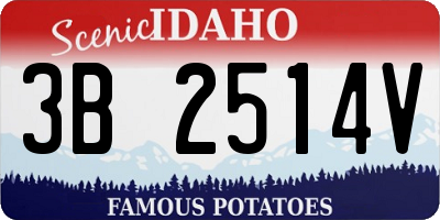 ID license plate 3B2514V