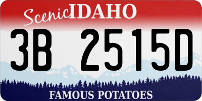 ID license plate 3B2515D