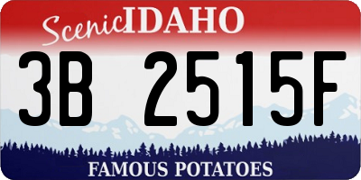 ID license plate 3B2515F