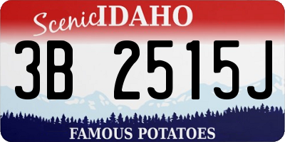 ID license plate 3B2515J