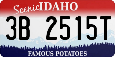 ID license plate 3B2515T
