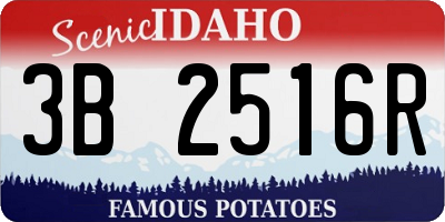 ID license plate 3B2516R