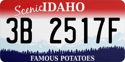 ID license plate 3B2517F