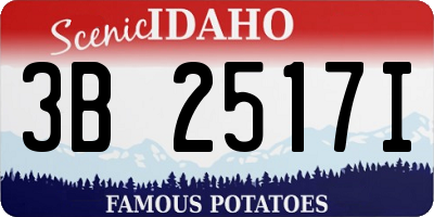 ID license plate 3B2517I