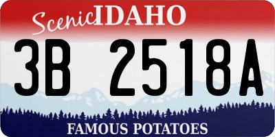 ID license plate 3B2518A