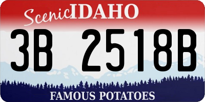 ID license plate 3B2518B