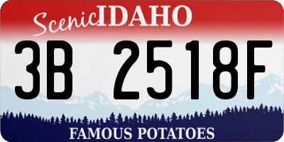 ID license plate 3B2518F