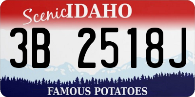 ID license plate 3B2518J