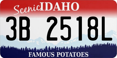 ID license plate 3B2518L