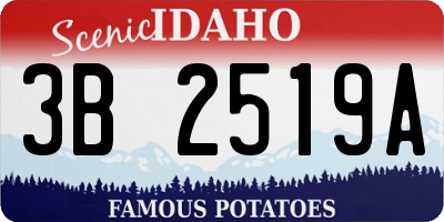ID license plate 3B2519A