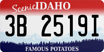 ID license plate 3B2519I