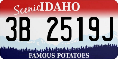 ID license plate 3B2519J