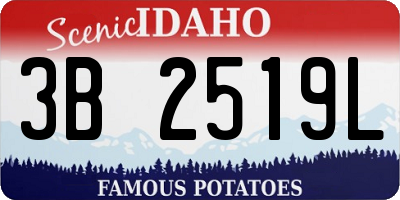 ID license plate 3B2519L