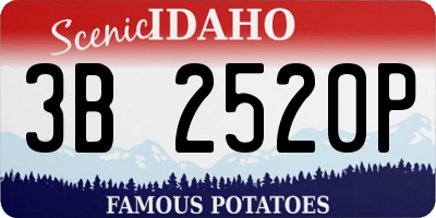 ID license plate 3B2520P
