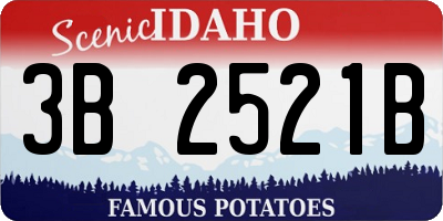 ID license plate 3B2521B