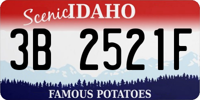ID license plate 3B2521F