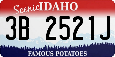 ID license plate 3B2521J