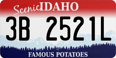 ID license plate 3B2521L