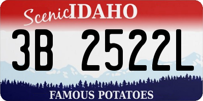 ID license plate 3B2522L