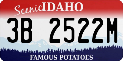 ID license plate 3B2522M