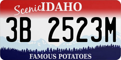 ID license plate 3B2523M