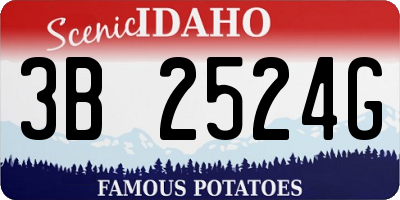 ID license plate 3B2524G