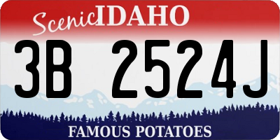ID license plate 3B2524J