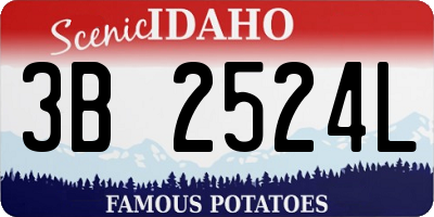 ID license plate 3B2524L