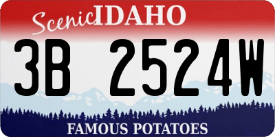 ID license plate 3B2524W