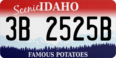 ID license plate 3B2525B