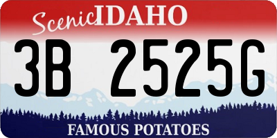 ID license plate 3B2525G
