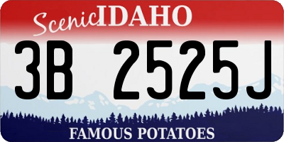 ID license plate 3B2525J