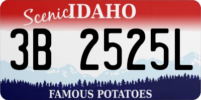 ID license plate 3B2525L